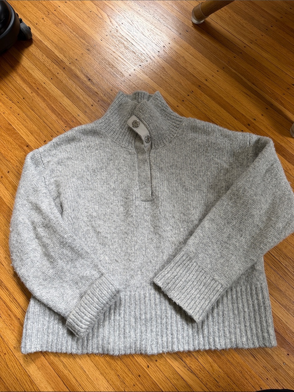 Light Gray Women's Half-Zip Sweater